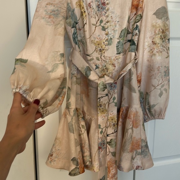 Zimmermann 2 Linen Floral Mini Dress - Picture 6 of 11